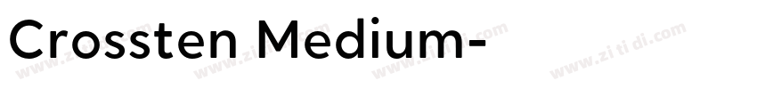Crossten Medium字体转换
